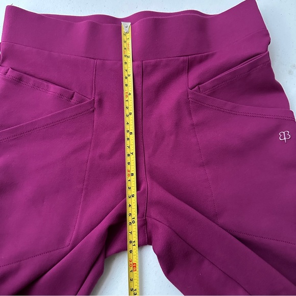 Betabrand Womens Skinny Leg Journey Pant Leggings Pockets Size S PETITE Burgundy - Picture 9 of 12